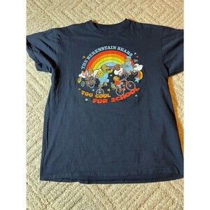 The Berenstain Bears Shirt Mens Large Blue  Too Cool For School Short Sleeve